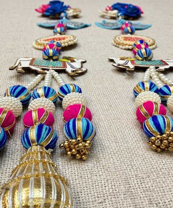 Pichwai Cow Shubh Labh Door Hanging Pair